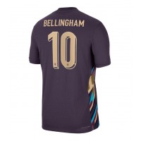 Camisa de Futebol Inglaterra Jude Bellingham #10 Equipamento Secundário Europeu 2024 Manga Curta